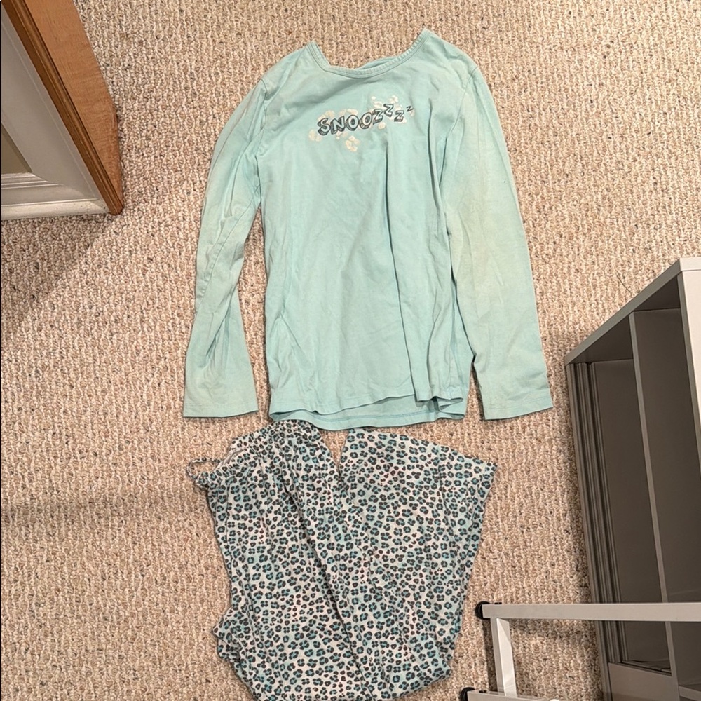 Women's Long sleeve and pants Pajamas Set - Light Blue Size S